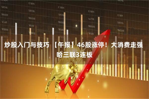 炒股入门与技巧 【午报】46股涨停！大消费走强 哈三联3连板