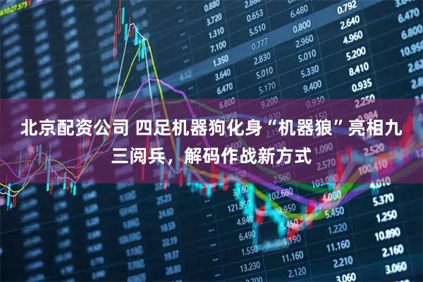 北京配资公司 四足机器狗化身“机器狼”亮相九三阅兵，解码作战新方式